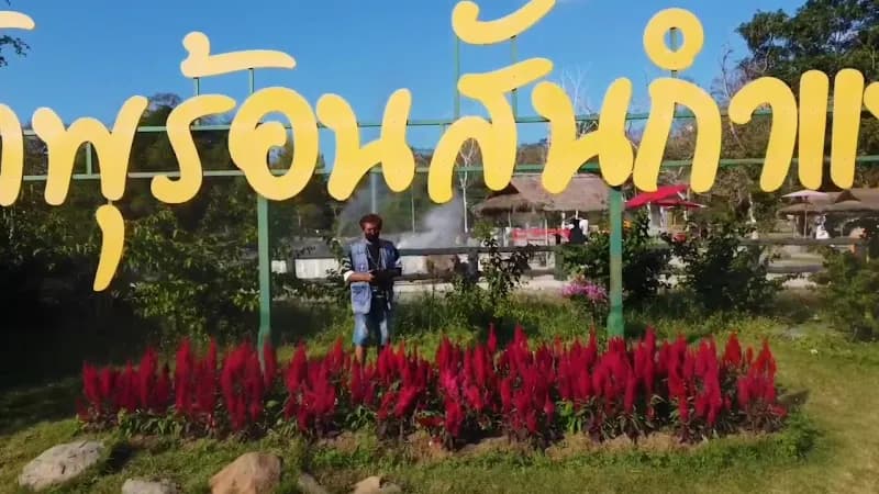 View of San Kamphaeng Hot Springs in Baan Haw, CM