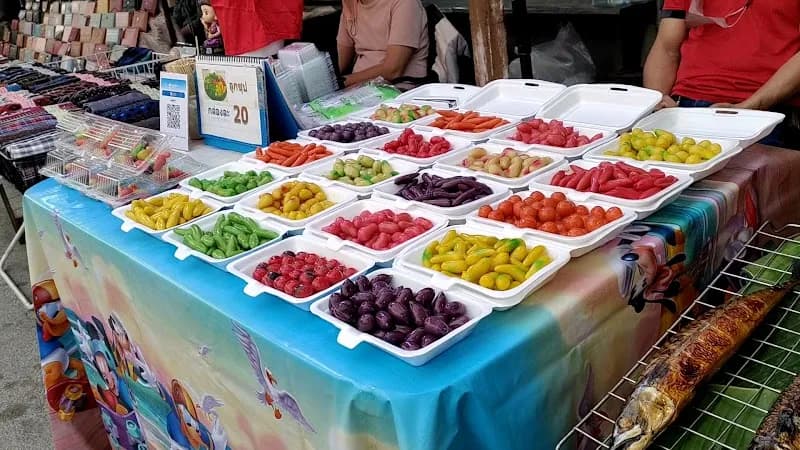 View of San Kamphaeng Night Bazaar Market in San Kamphaeng, CM