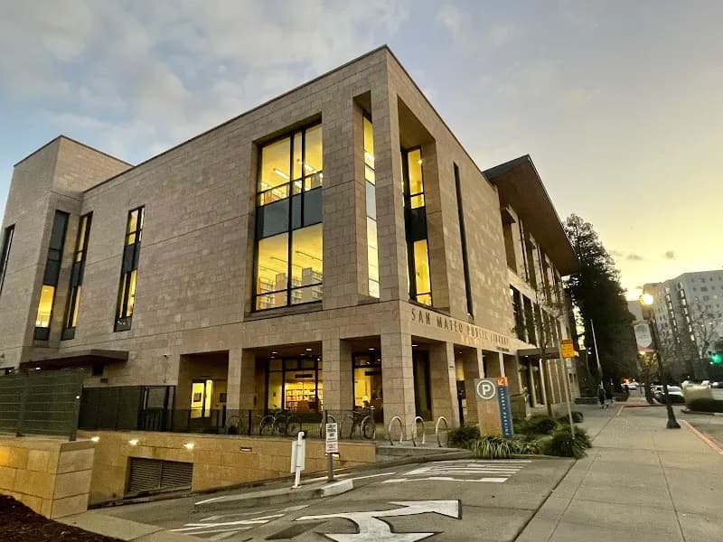 View of San Mateo Public Library in San Mateo, CA