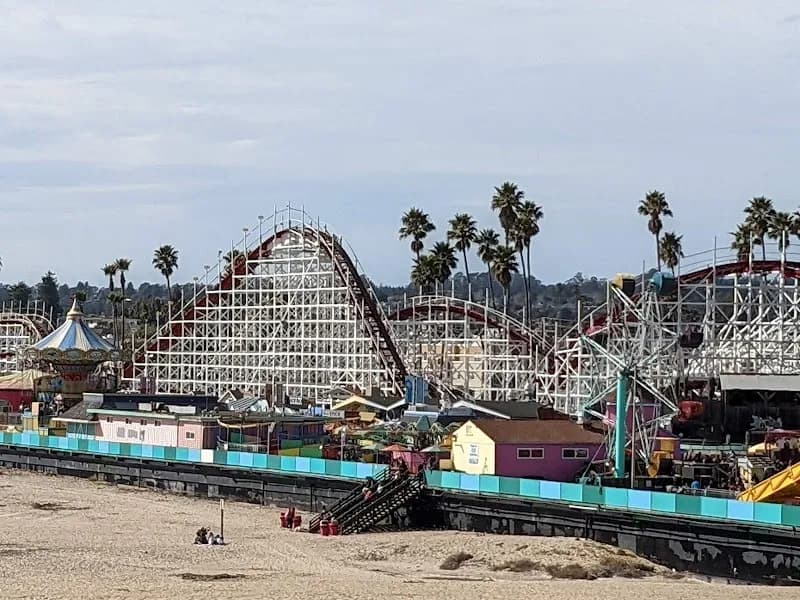 View of Santa Cruz Beach Boardwalk in Santa Cruz, CA