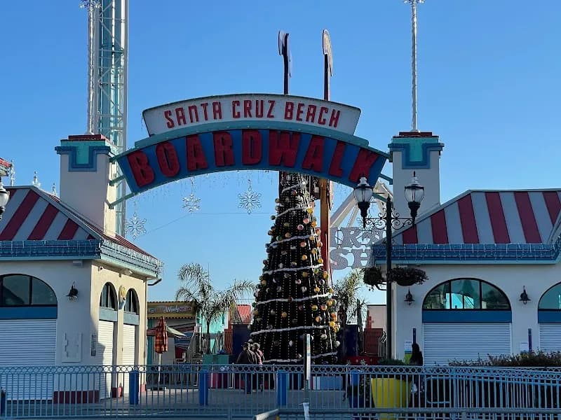 View of Santa Cruz Beach Boardwalk in Santa Cruz, CA