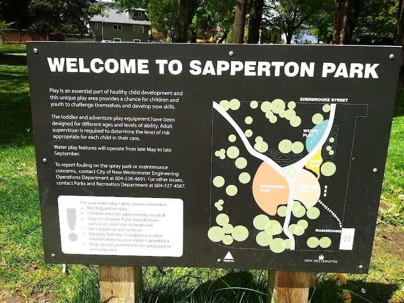 View of Sapperton Park in New Westminster, BC