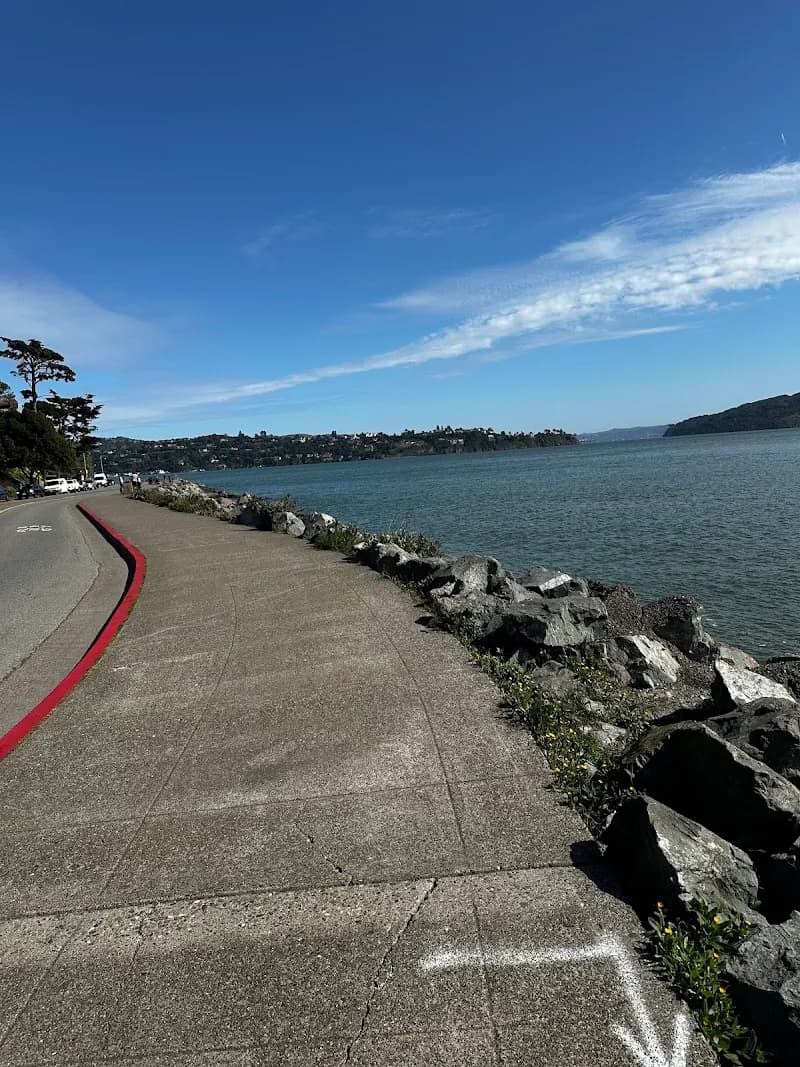 View of Sausalito Boardwalk in Sausalito, CA