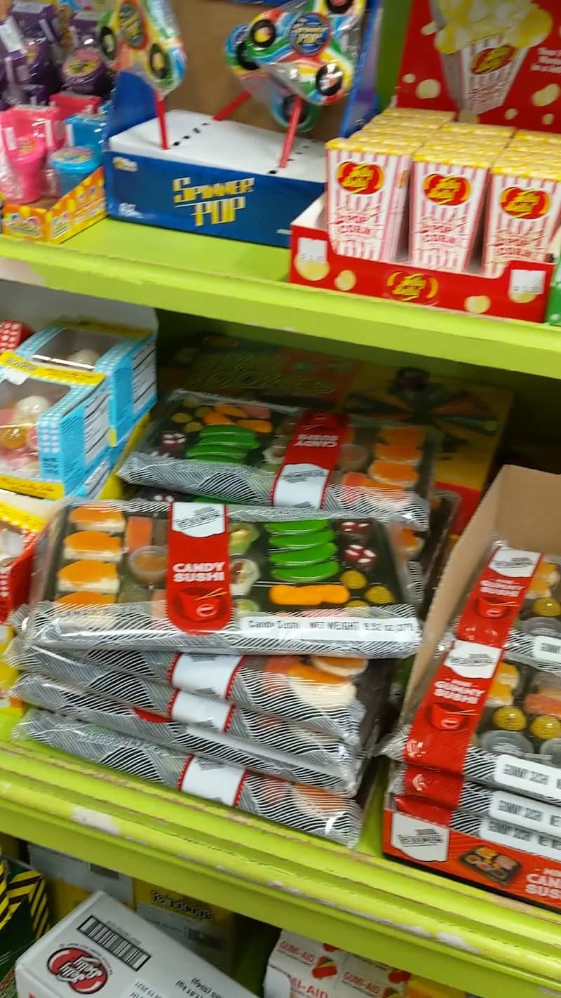 View of Savannah’s Candy Kitchen - River Street in Savannah, GA