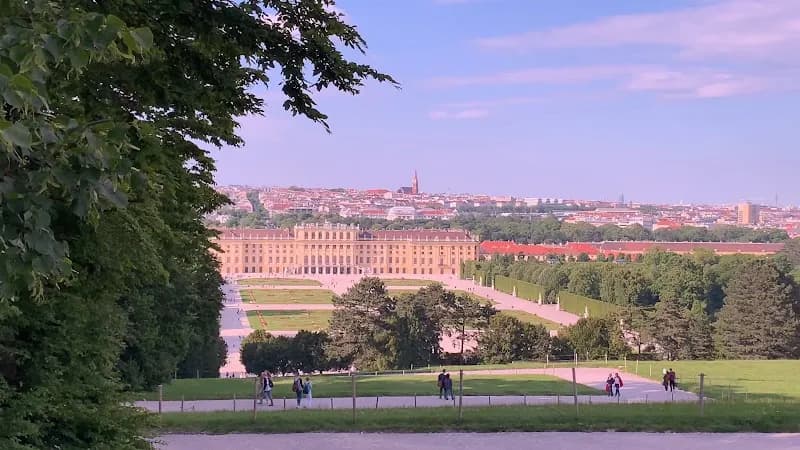View of Schönbrunn Palace Park in Penzing, VIE