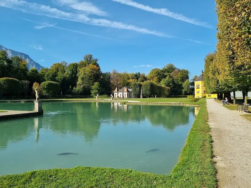 View of Schloss Hellbrunn Garten in Elsbethen, Salzburg
