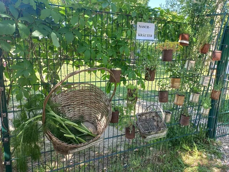 View of Schrebergarten Family Gardens (Community Allotments) in Strebersdorf, VIE