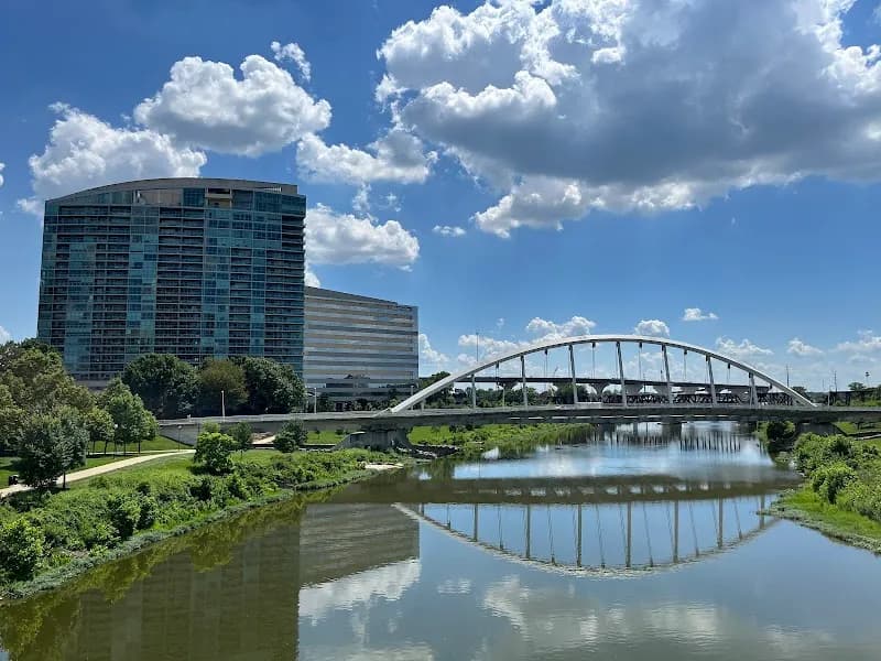 View of Scioto Mile Fountain in Columbus, OH