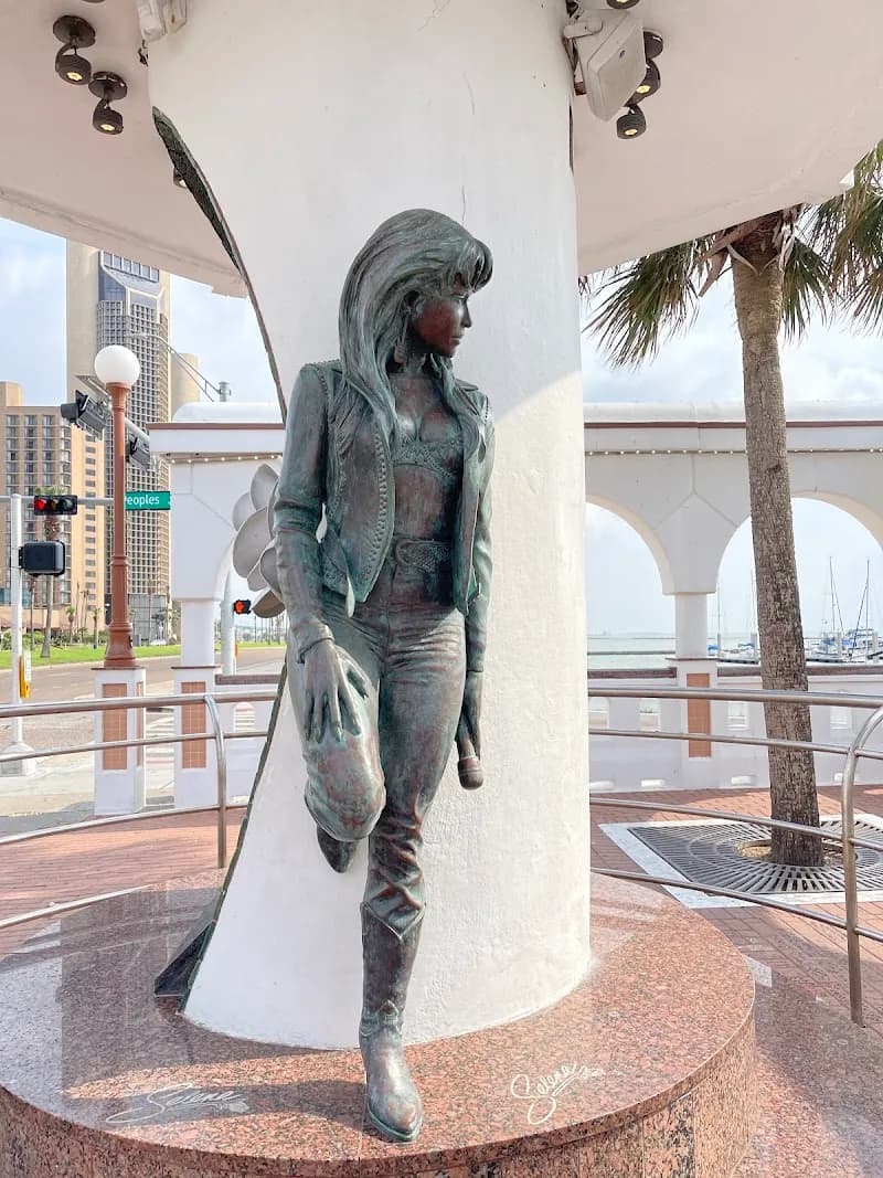 View of Selena Memorial Statue in Corpus Christi, TX