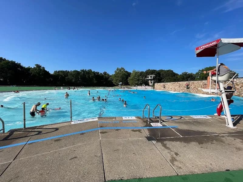 View of Settlers Cabin Park Wave Pool in Moon Township, PA