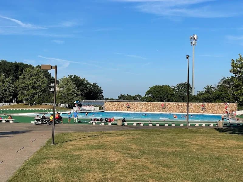 View of Settlers Cabin Park Wave Pool in Moon Township, PA
