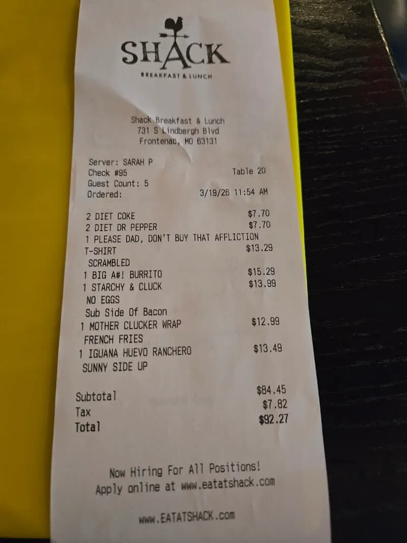 View of Shack Breakfast & Lunch in Ladue, MO