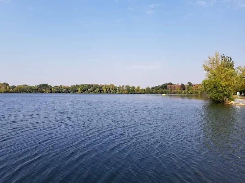View of Shady Oak Beach in Eden Prairie, MN