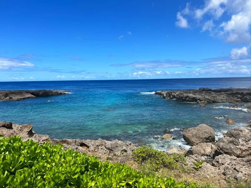 View of Shark’s Cove in Haleiwa, HI