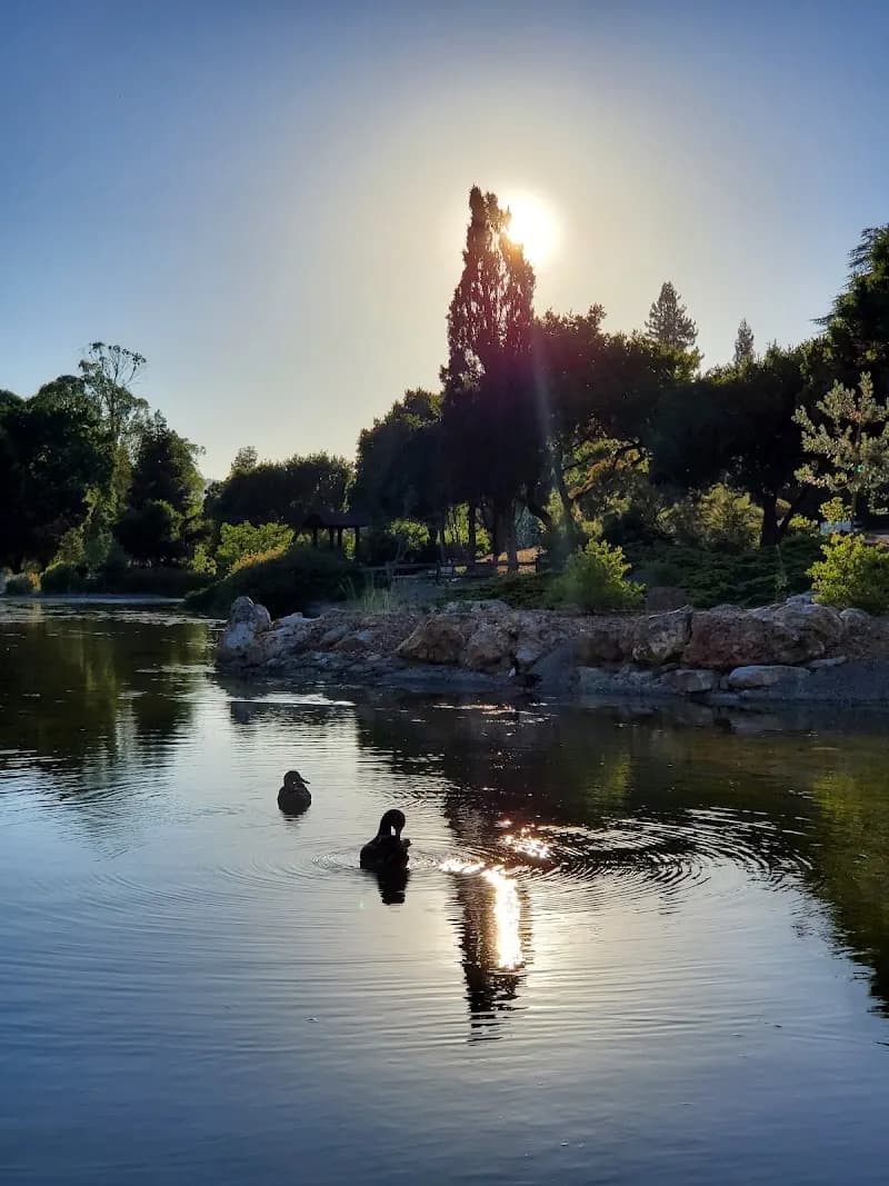 View of Sharon Park in Menlo Park, CA