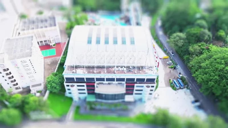 View of Shing Mun Valley Swimming Pool in Tsuen Wan, HK