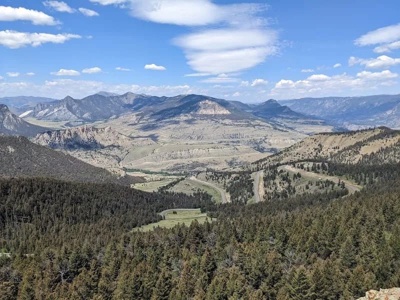 View of Shoshone National Forest in Cody, WY