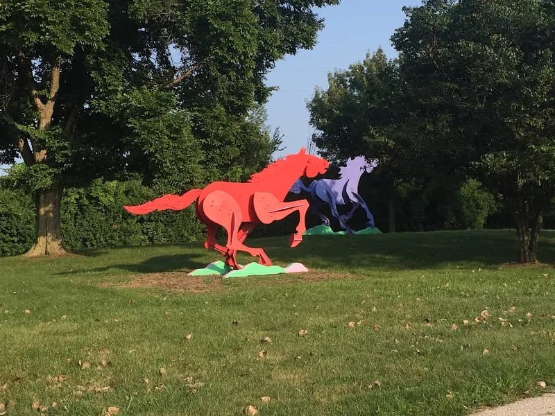 View of Skokie Northshore Sculpture Park in Skokie, IL