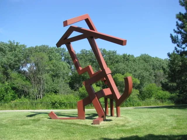 View of Skokie Northshore Sculpture Park in Skokie, IL