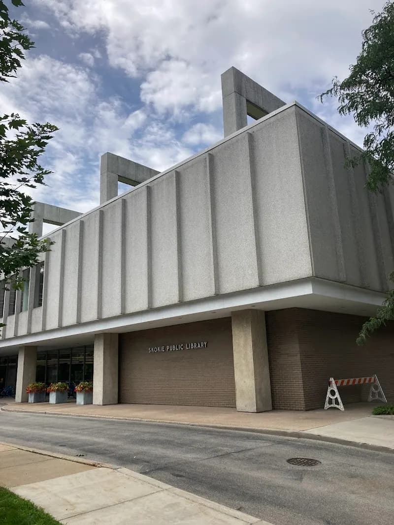 View of Skokie Public Library in Skokie, IL