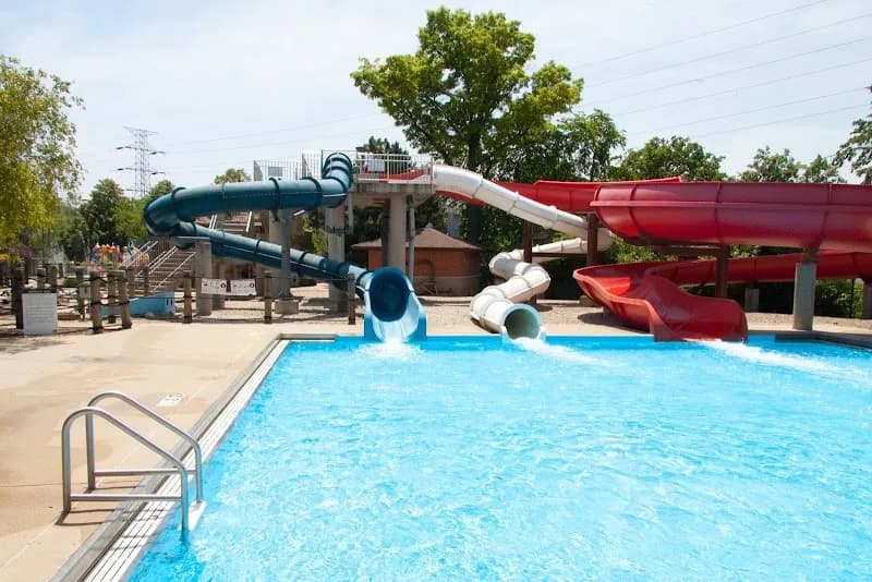 View of Skokie Water Playground in Skokie, IL