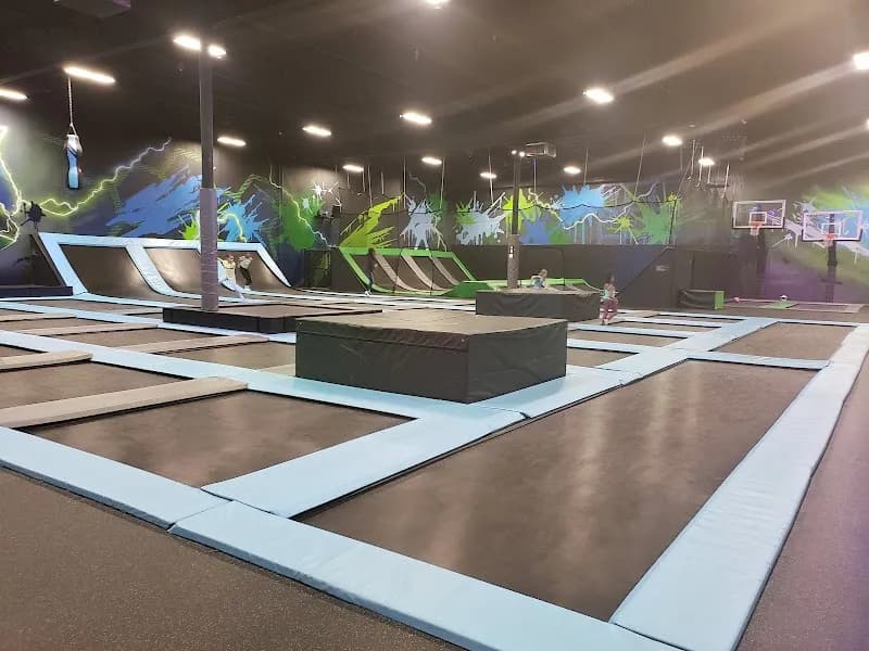 View of Sky Zone Trampoline Park in Oak Park, MI