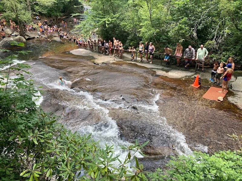 View of Sliding Rock in Asheville, NC