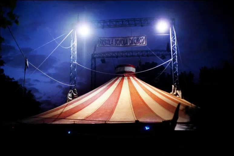 View of Small School Of Circus in Brugherio, Lombardy
