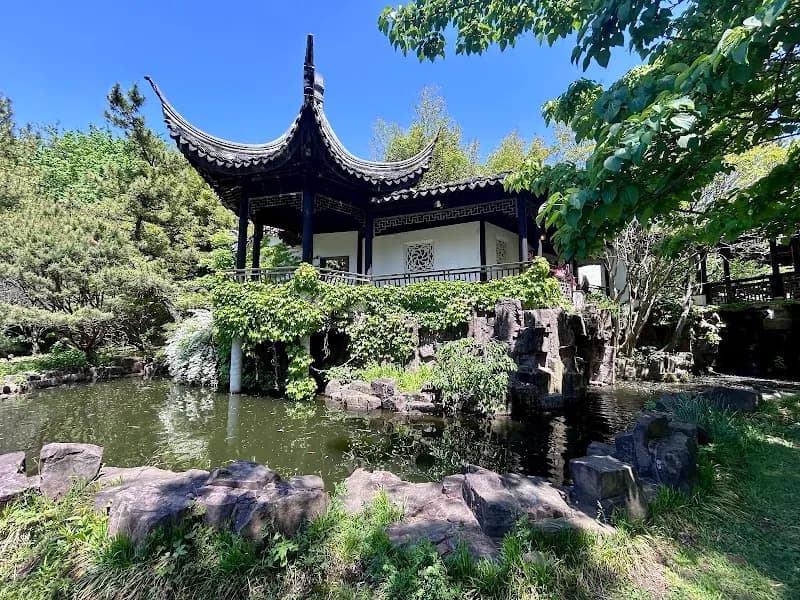 View of Snug Harbor Cultural Center & Botanical Garden in Staten Island, NY