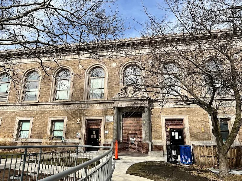View of Somerville Public Library in Somerville, MA