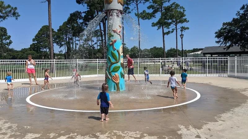 View of South Beach Park and Sunshine Playground in Jacksonville Beach, FL
