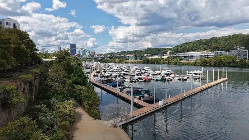 View of South Shore Riverfront Park and Trail in South Side, PA