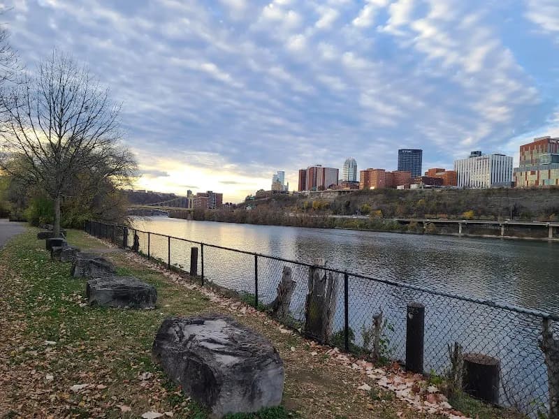 View of Southside Riverfront Park in South Side, PA