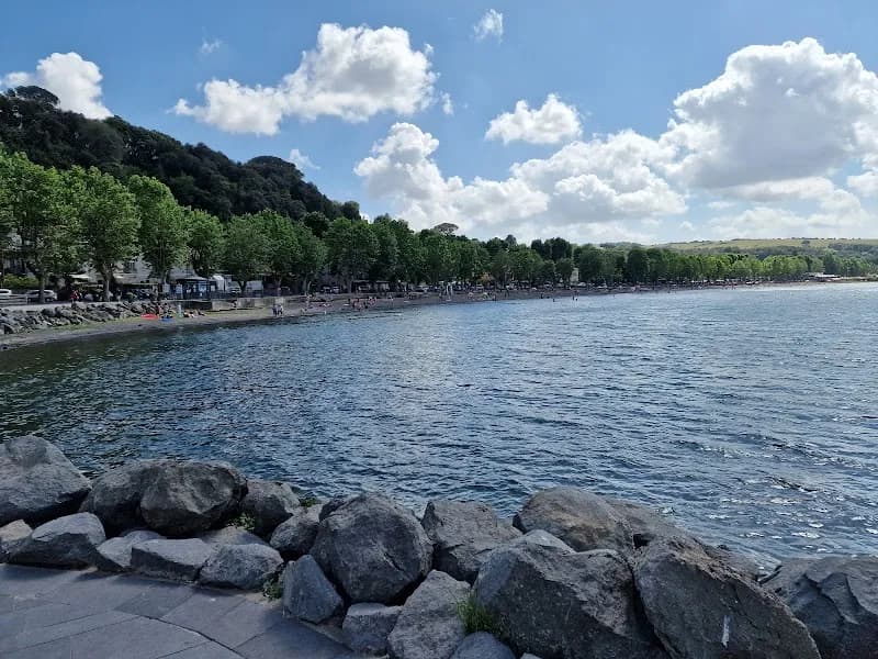 View of Spiaggia Libera di Anguillara in Anguillara Sabazia, Lazio