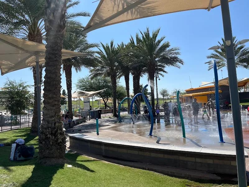 View of Splash Pad at Gilbert Regional Park in Gilbert, AZ