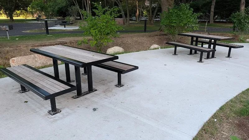 View of Splash Park and Playground in Watertown, MA