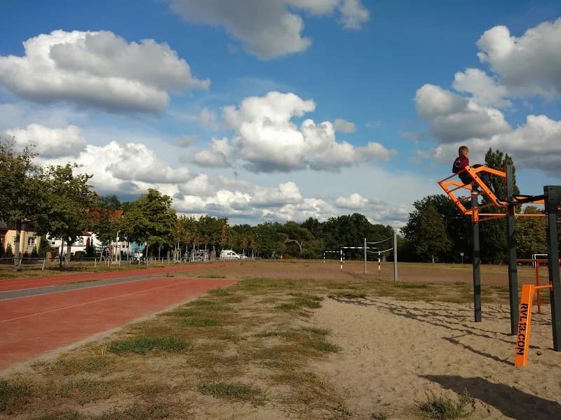 View of Sport- und Spielplatz am Lehnitzsee in Oranienburg, BB