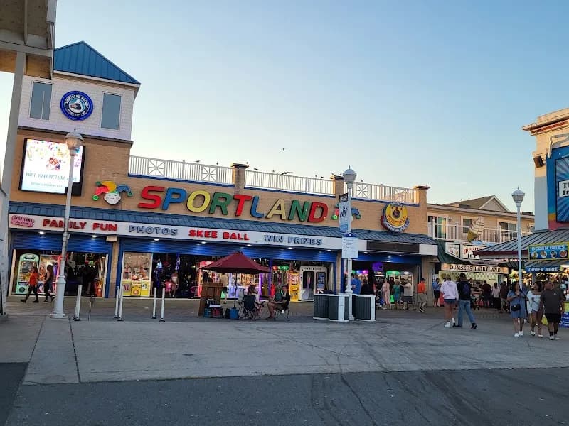 View of Sportland Arcade in Ocean City, MD
