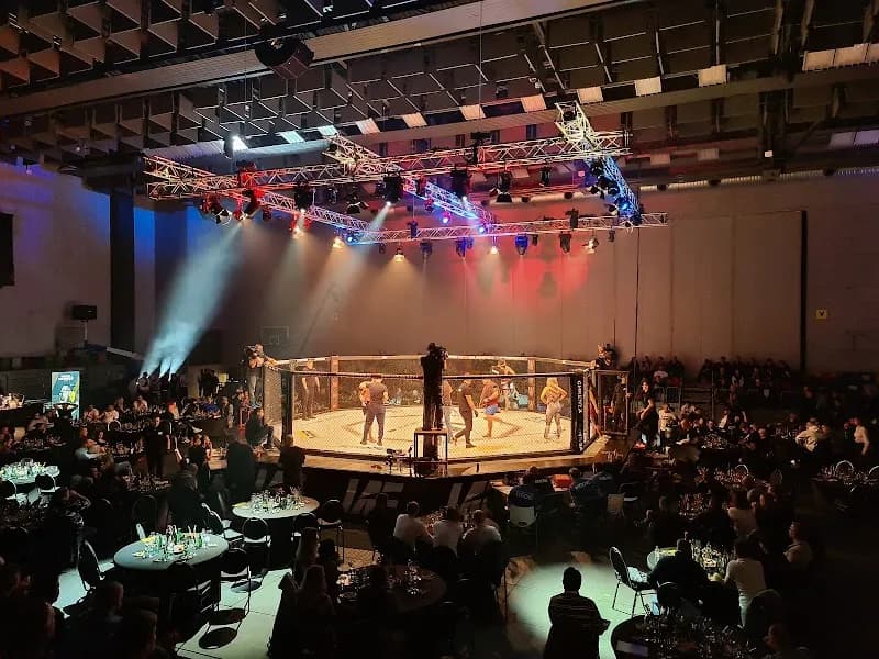 View of Sports Hall Královka in Krč, CZ