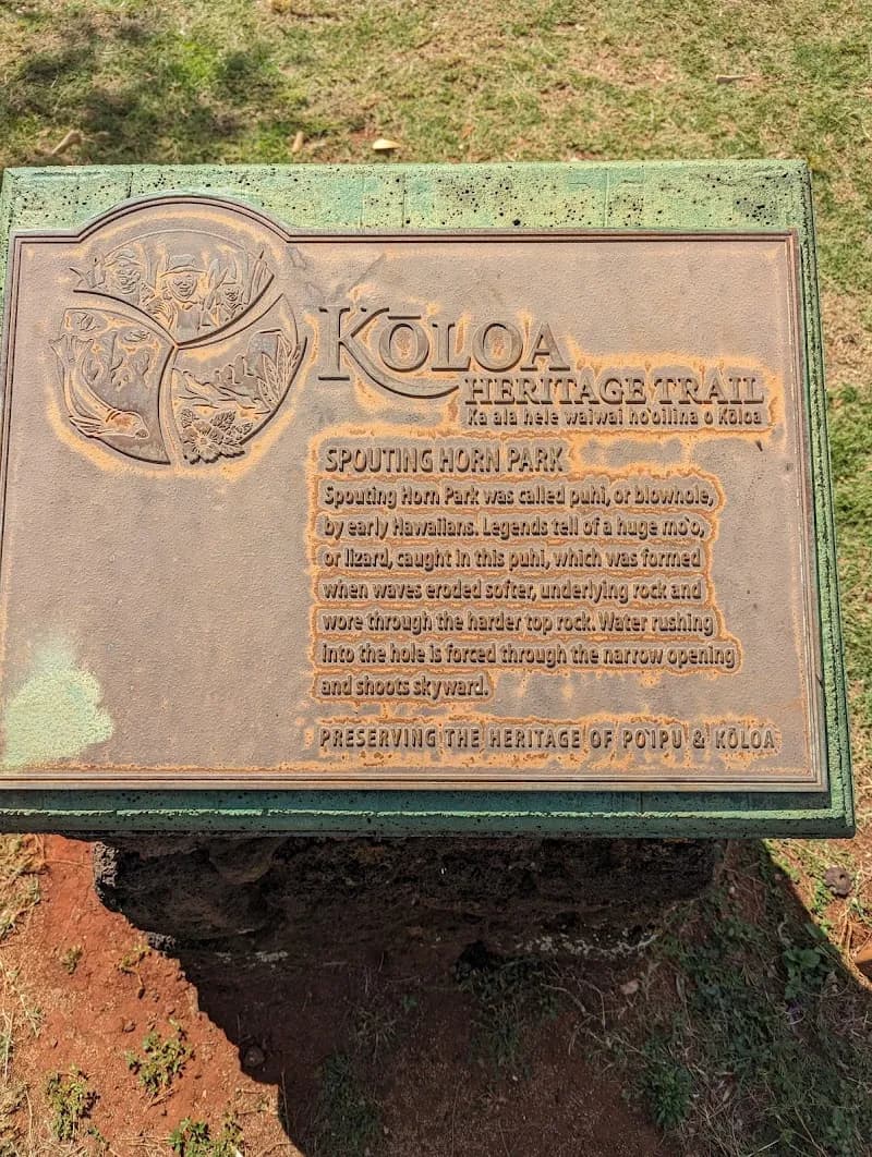 View of Spouting Horn Park in Kauai, HI