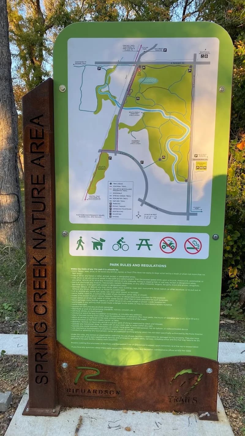 View of Spring Creek Nature Trail in Richardson, TX