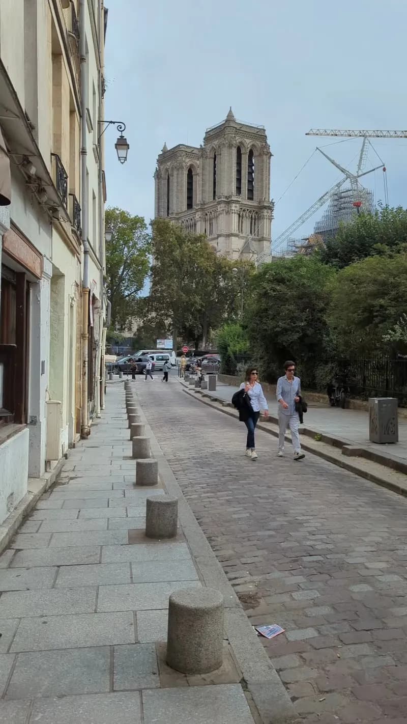 View of Square René Viviani in Paris, IDF