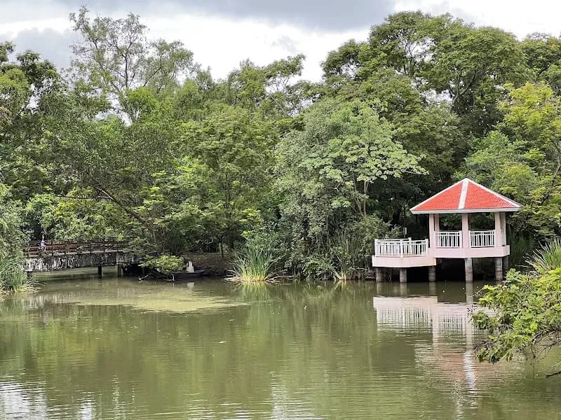 View of Sri Nakhon Khuean Khan Park and Botanical Garden in Rattanakosin, BKK