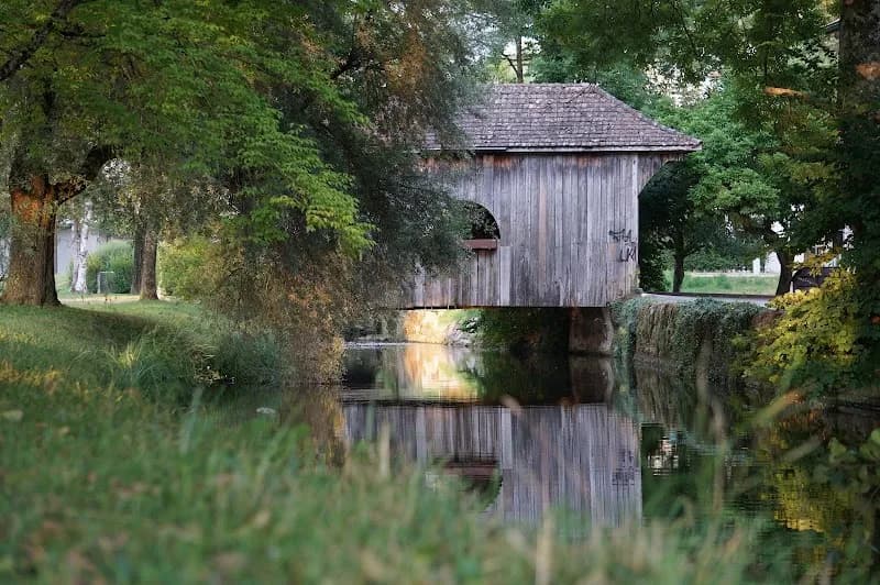 View of Stadtpark Uster in Greifensee, ZH