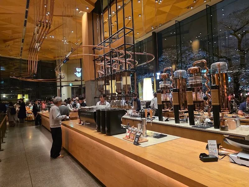 View of Starbucks Meguro & Local Cafes Strip in Meguro, Tokyo