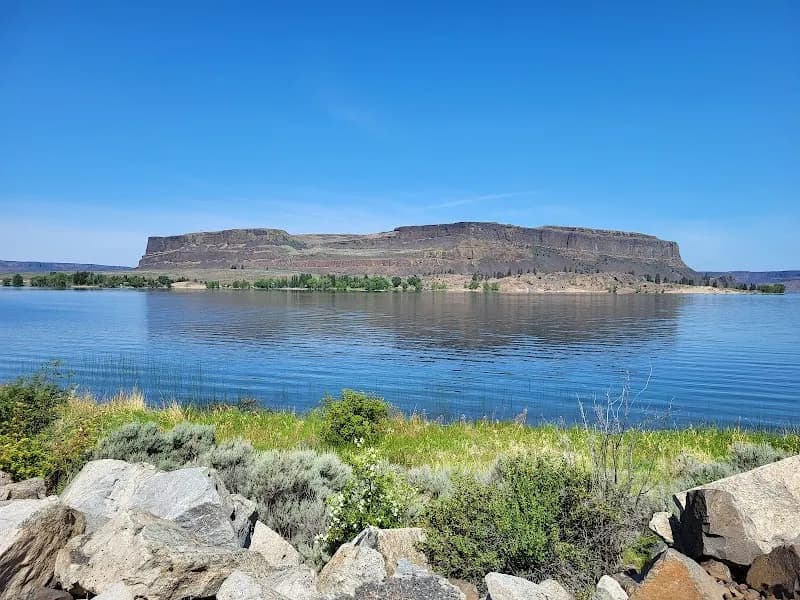 View of Steamboat Rock State Park in Kettle Falls, WA