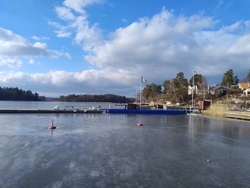 View of Österkärs sea bathing, Trälhavet in Österåker, Stockholm