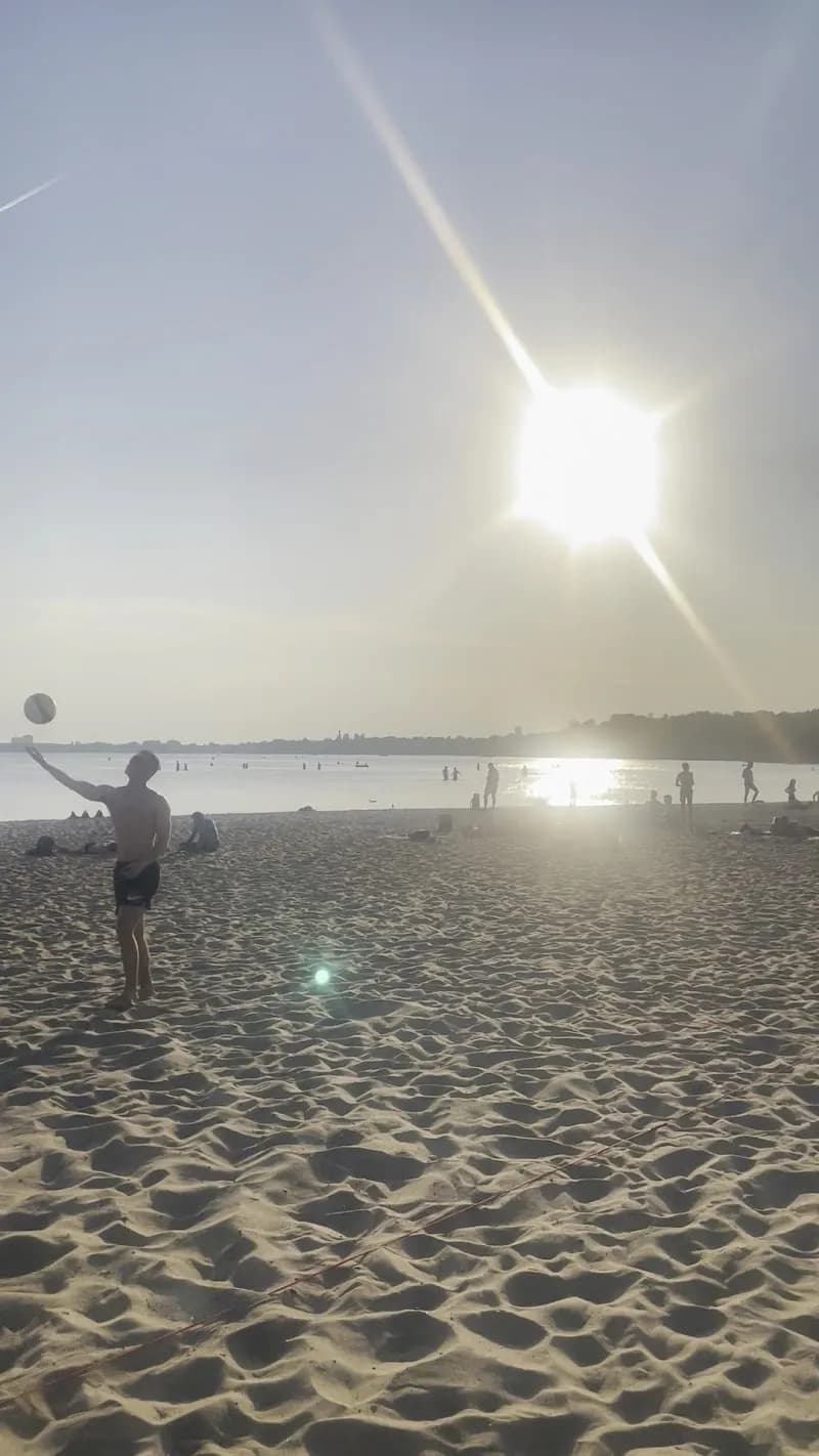 View of Strandbad Müggelsee in Strausberg, BB