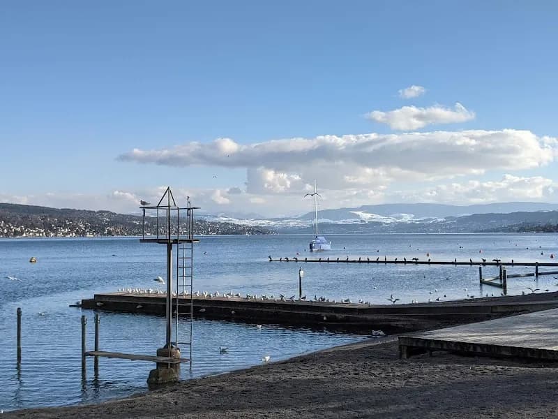 Strandbad Mythenquai public bath in Zurich, ZH