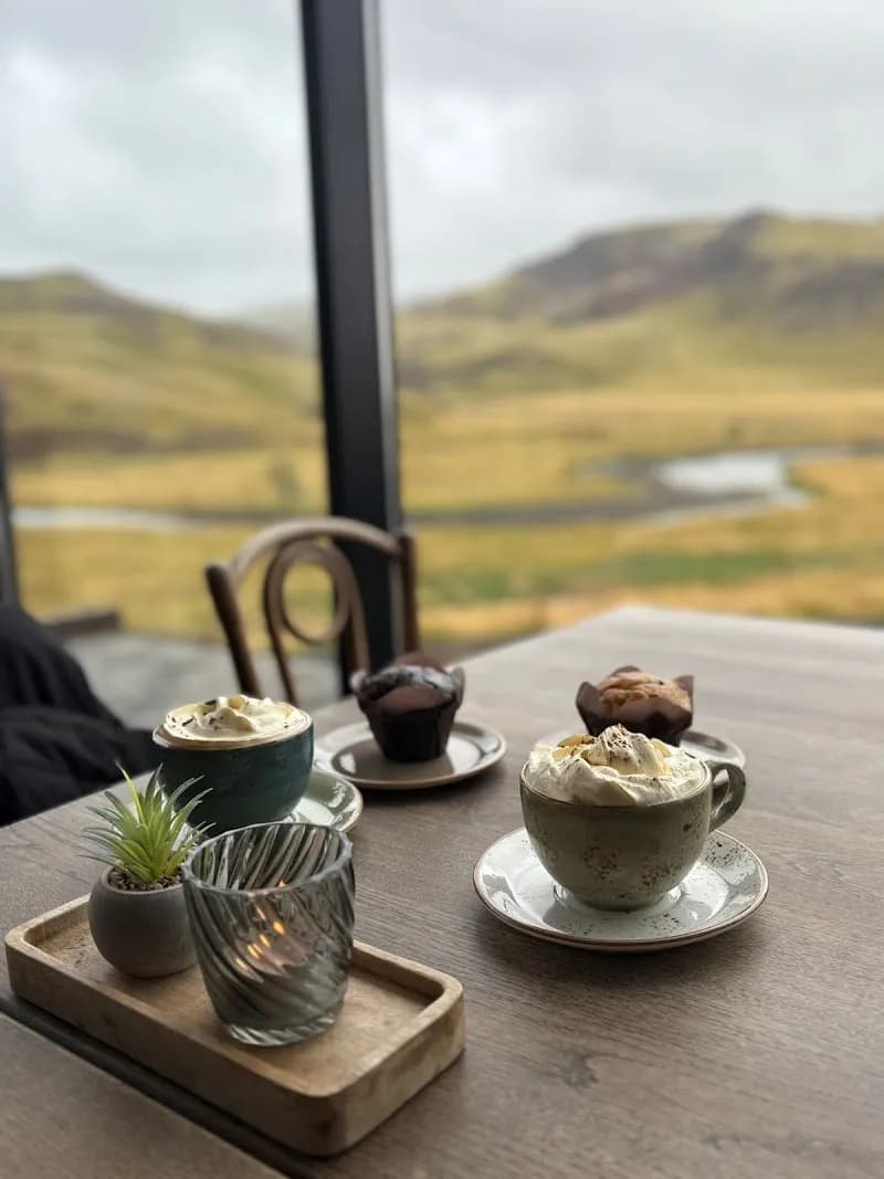 View of Sunnan Café in Hveragerði, CR